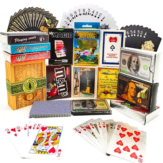 Cartas de jogar impressas personalizadas à prova d'água PVC Rose Gold Plastic Poker
