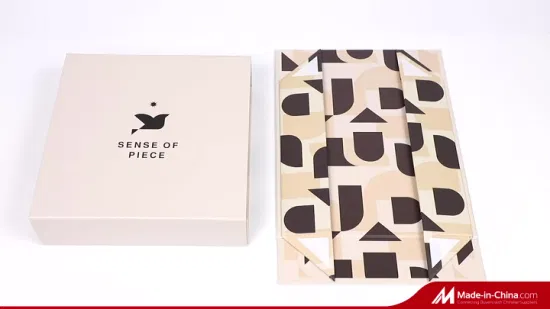 Impressão em cores personalizadas Embalagem plana de moda de luxo dobrável dobrável caixa de papelão rígida embalagem de papel magnético presente caixa de armazenamento de envio com fita