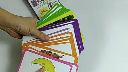 Cartões de estudo de tamanho grande personalizados para crianças educacionais com impressão OEM de cartas de jogar